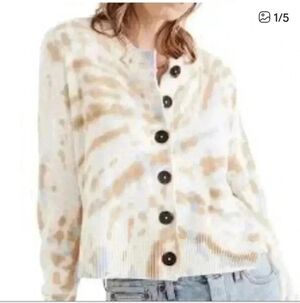 Madewell Button Down Tie Dye Cardigan